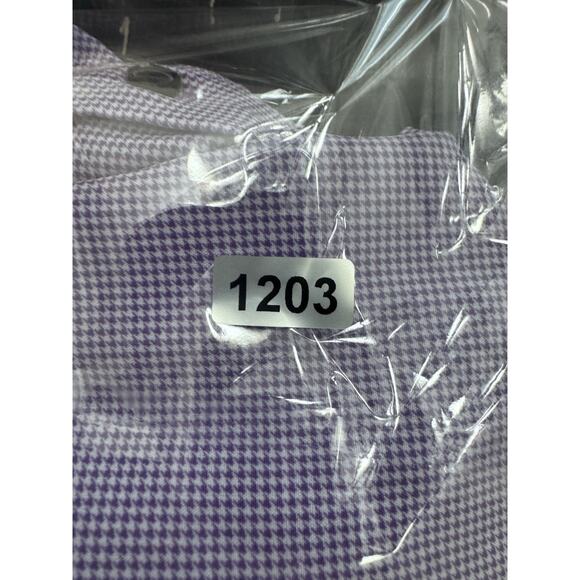 New Jos A. Bank Traveler Performance Shirt Button Down 3XLT Purple Check - Picture 6 of 6